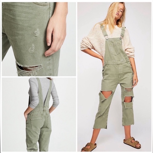 One Teaspoon Free People Hooligan Distressed Overalls, sz 27 - Picture 10 of 10